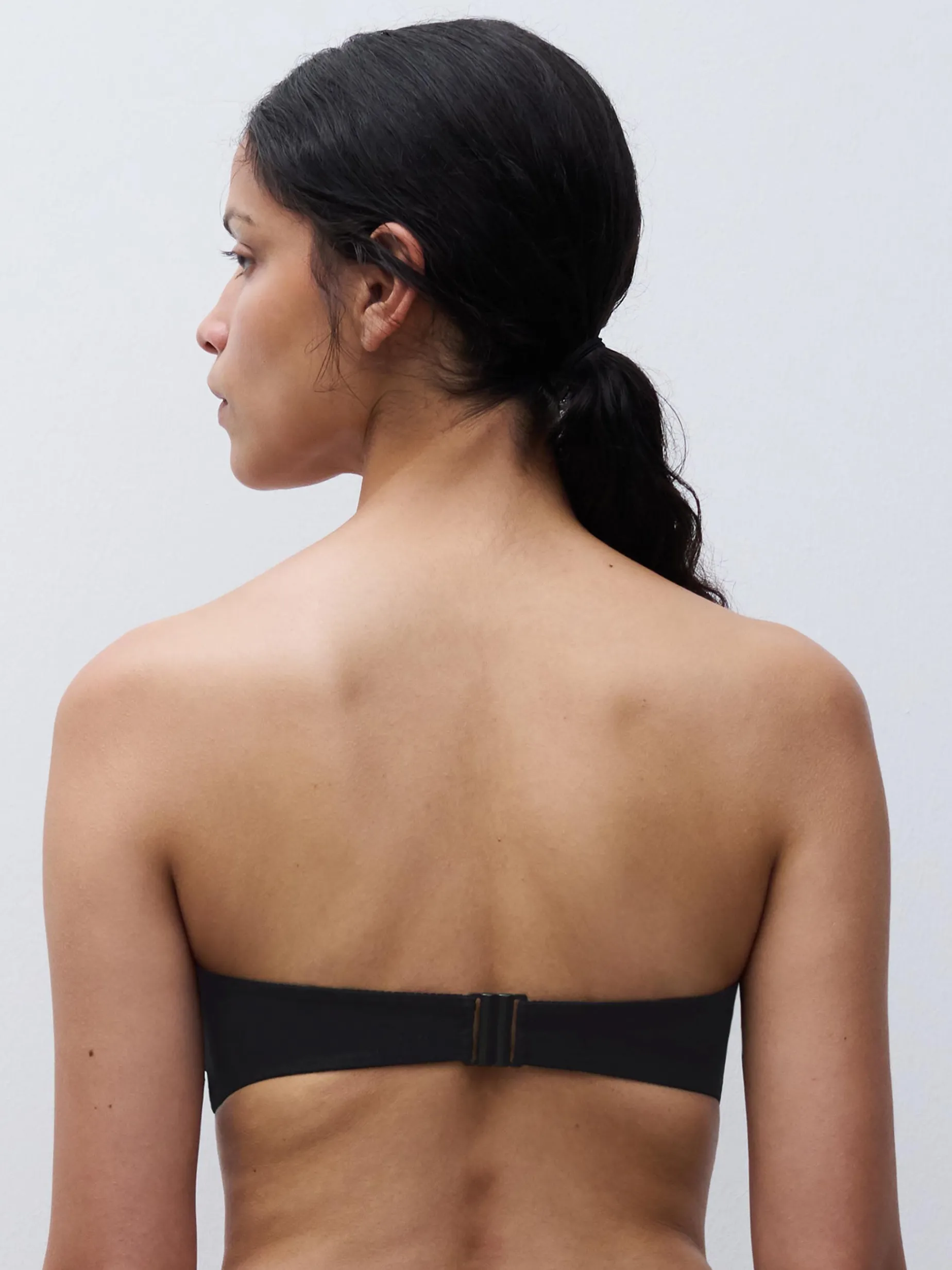 Bandeau bikinitop - Sort