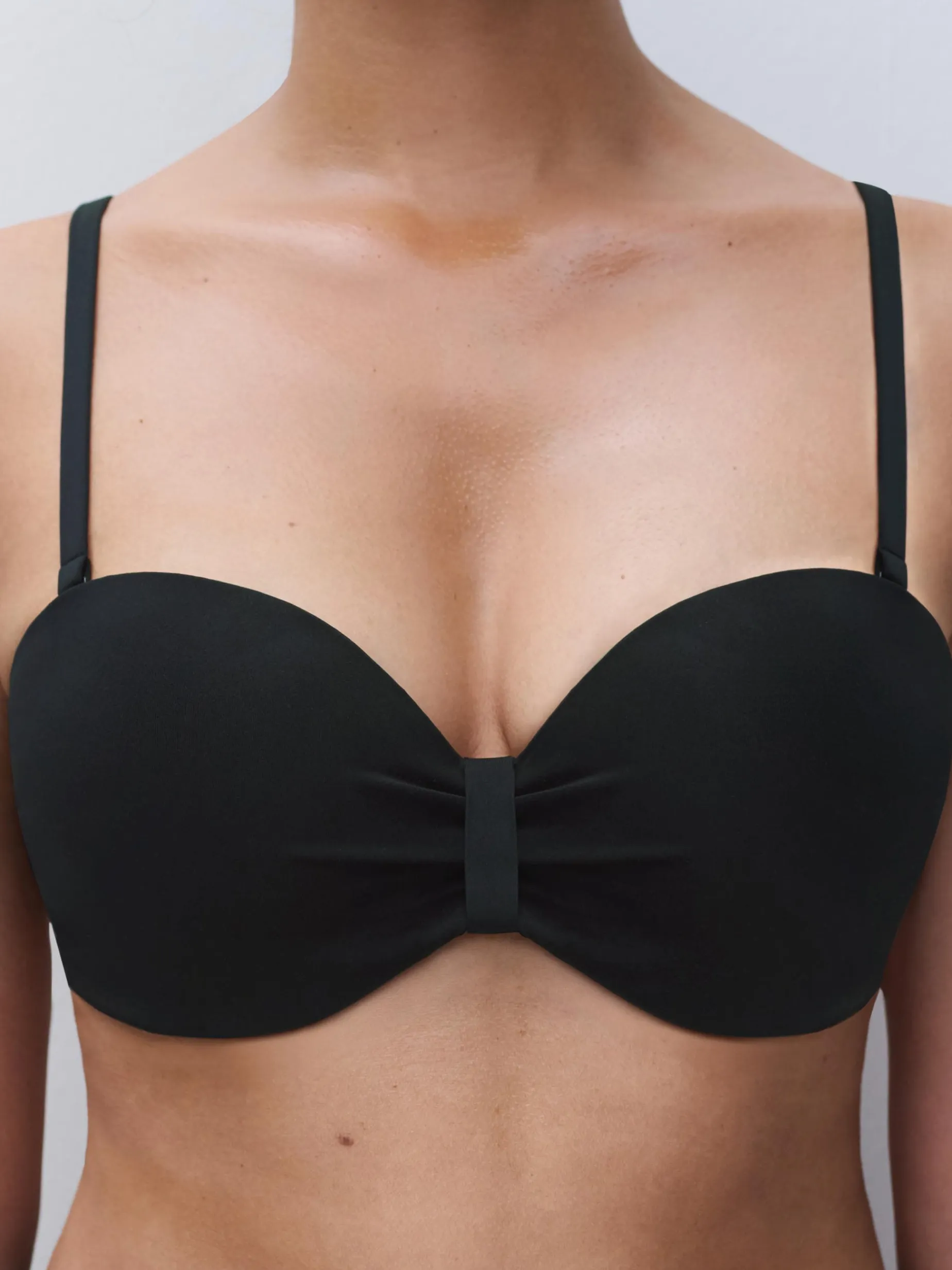 Bandeau bikinitop - Sort