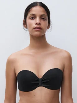 Bandeau bikinitop - Sort