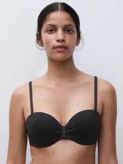 Bandeau bikinitop - Sort