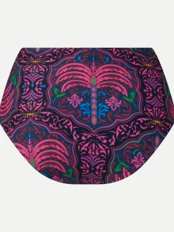 Bikiniunderdel med høj talje - Pink Palm