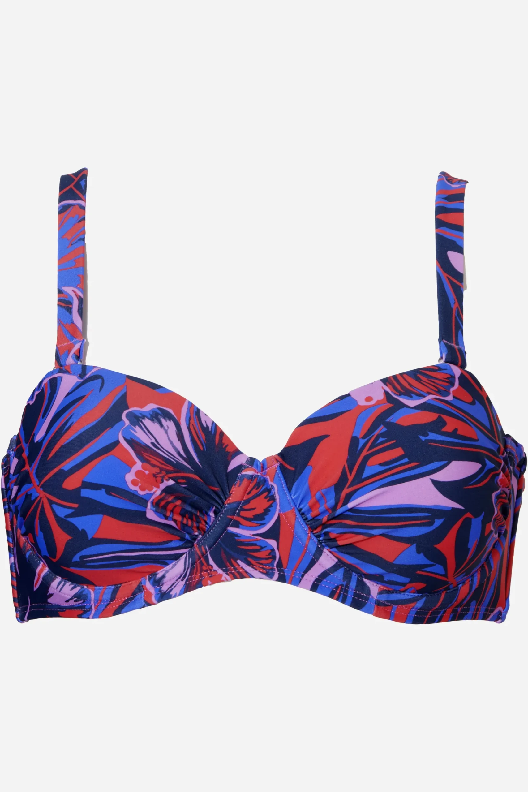 Britt polstret bikini-top - Orange hibiscus