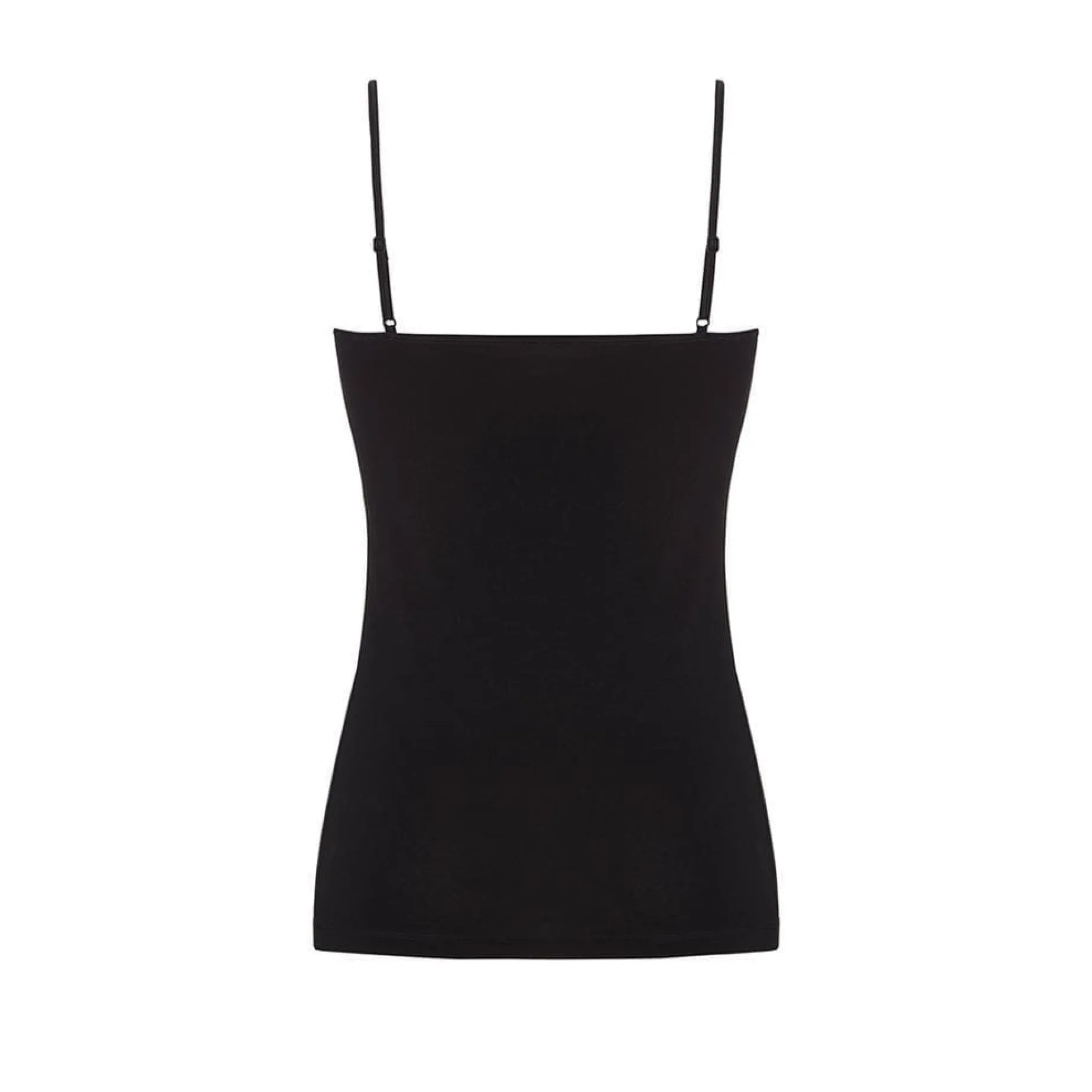Chemise top - bomuld - Sort