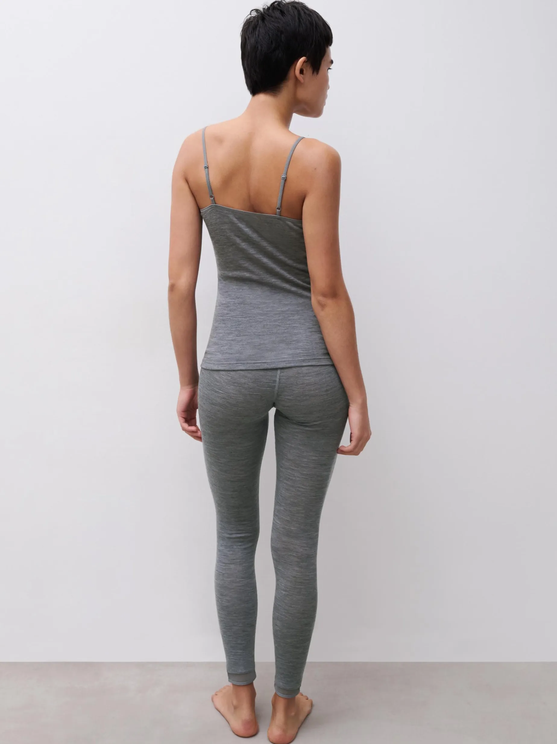 Chemise top - 100% merinould - Heather grey