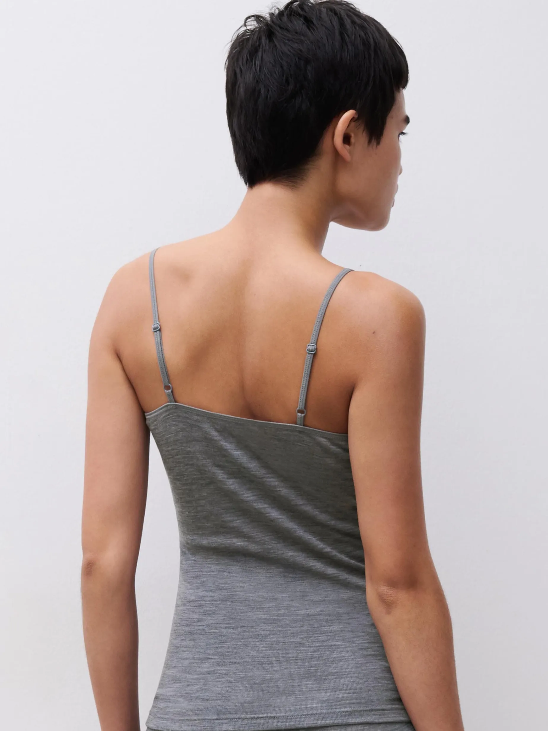 Chemise top - 100% merinould - Heather grey