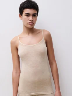 Chemise top - 100% merinould - Heather nude