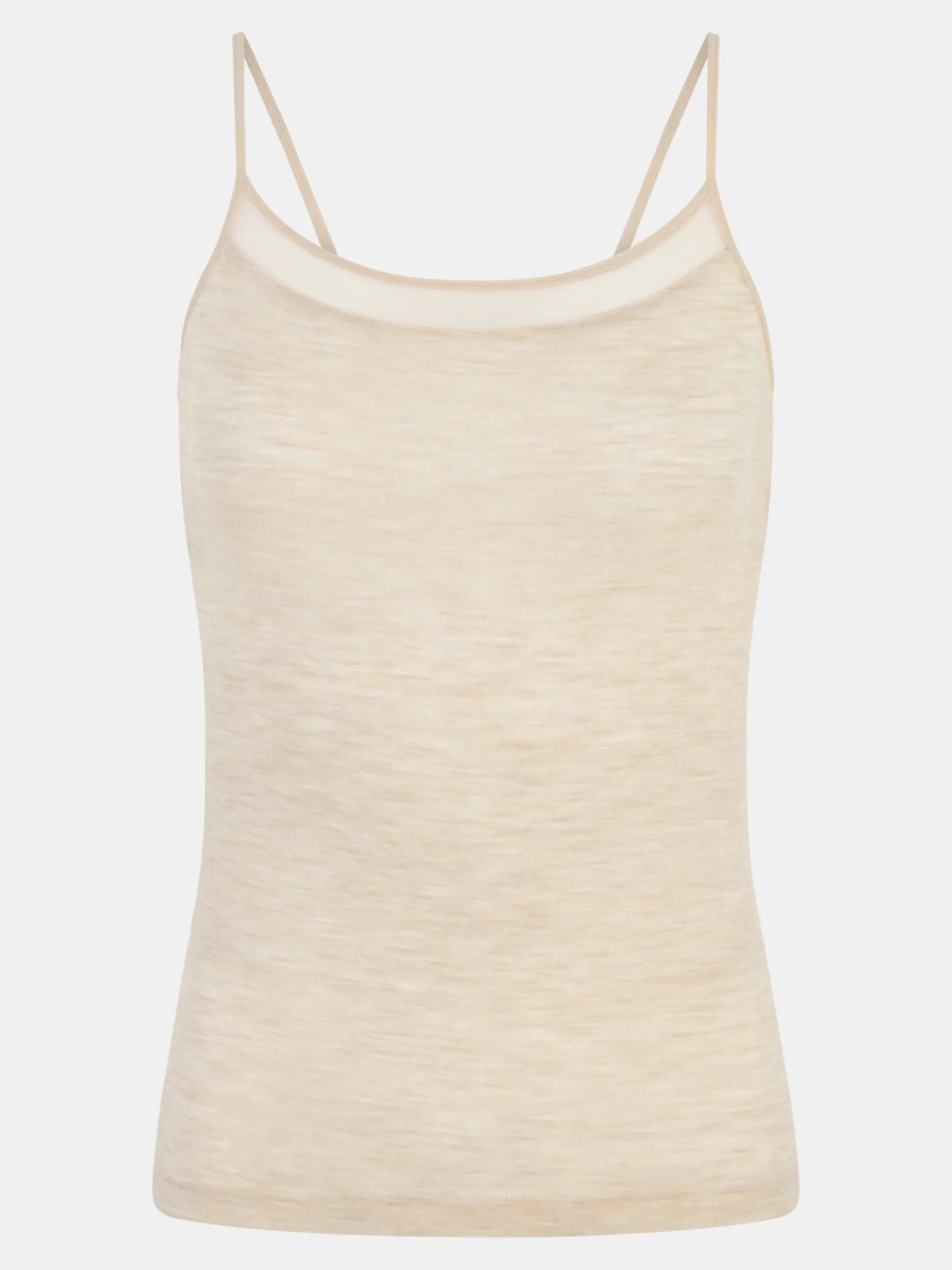 Chemise top - 100% merinould - Heather nude