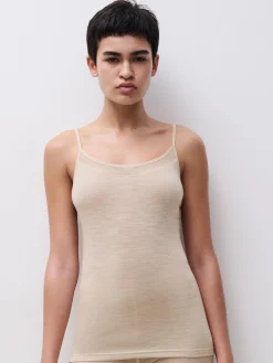 Chemise top - 100% merinould - Heather nude