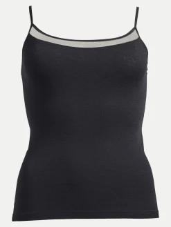 Chemise top - 100% merinould - Sort