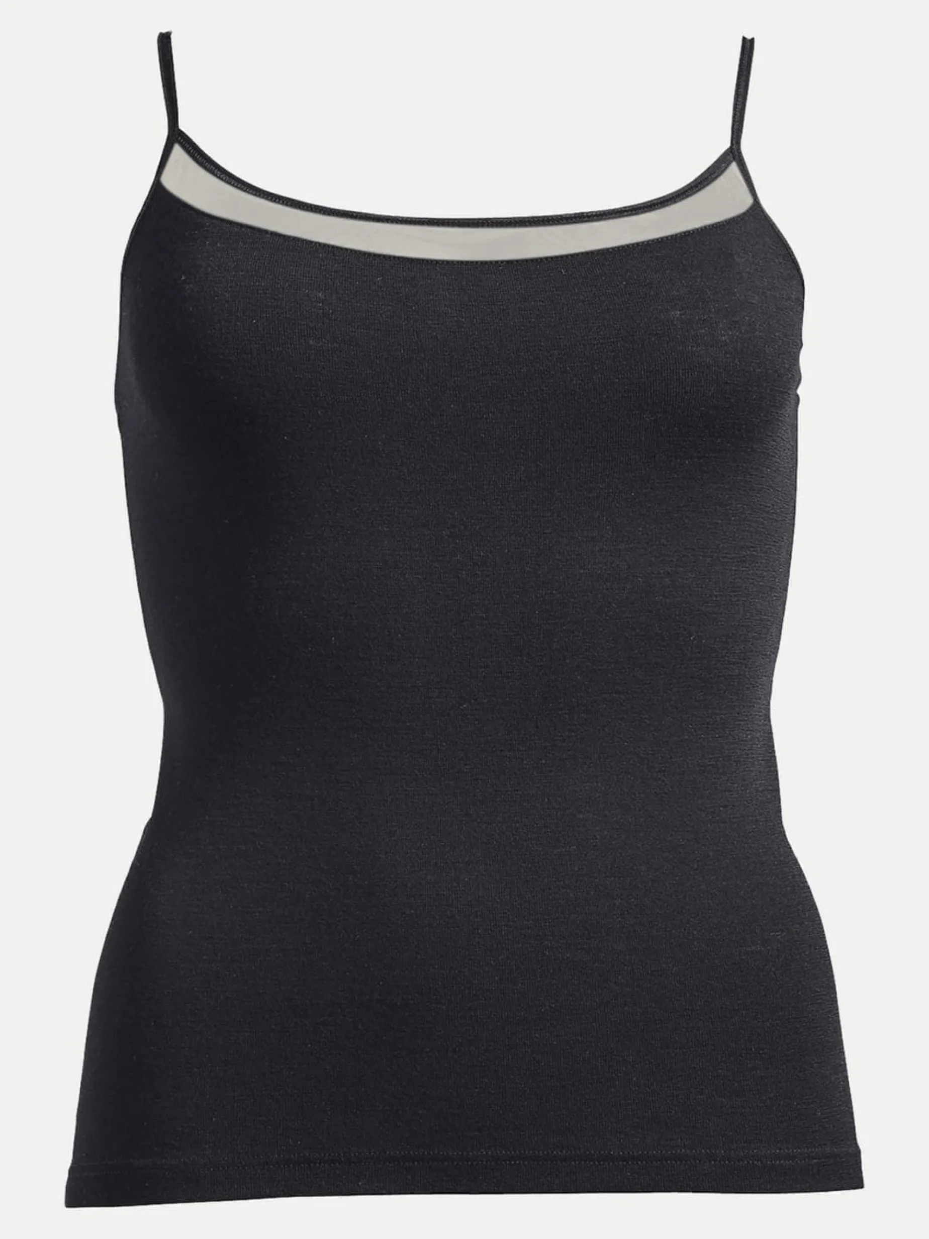 Chemise top - 100% merinould - Sort