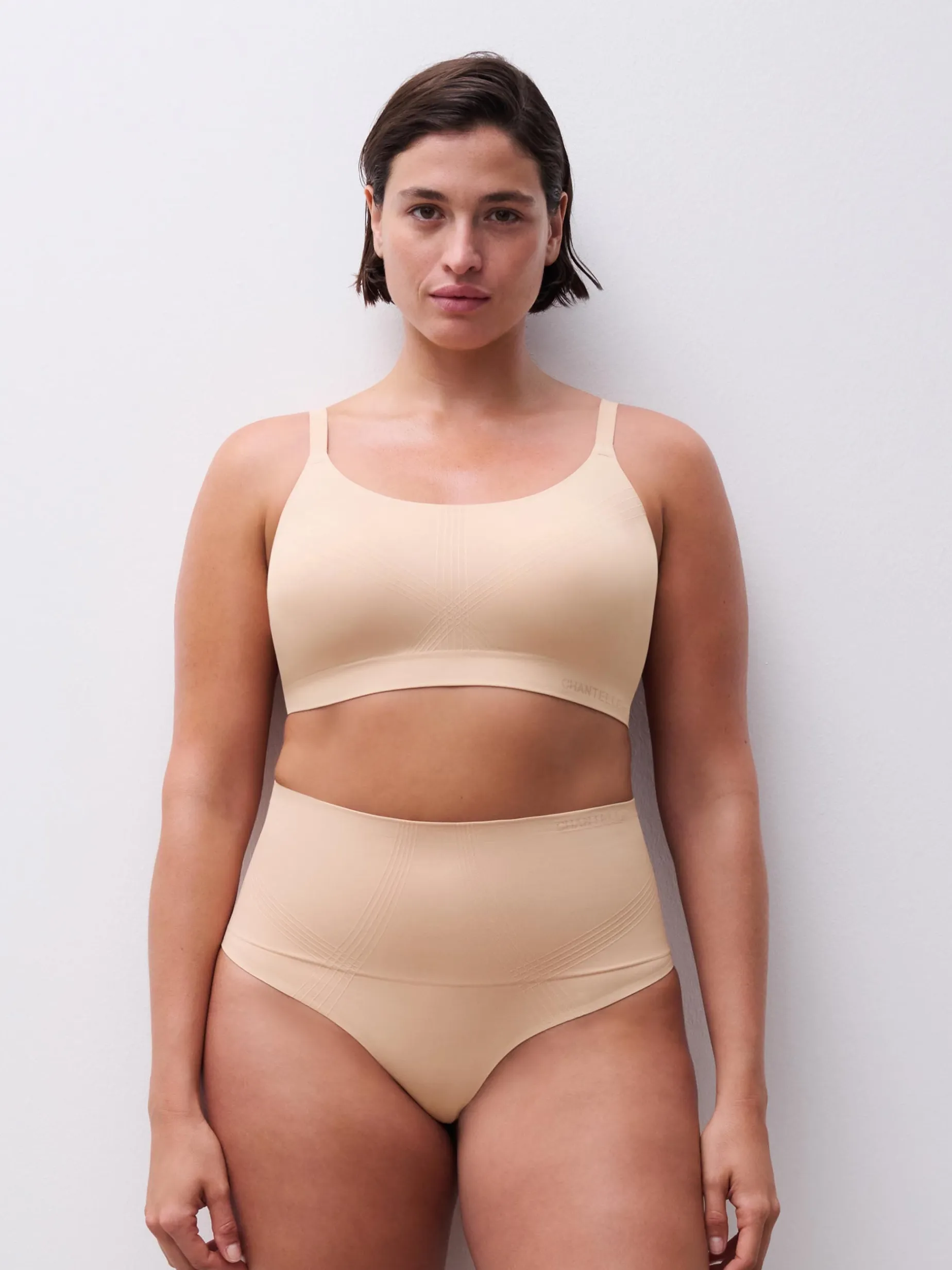 High waist Thong - Clay Nude