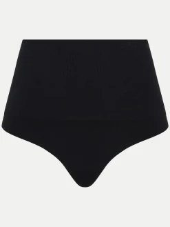 High waist Thong - Sort