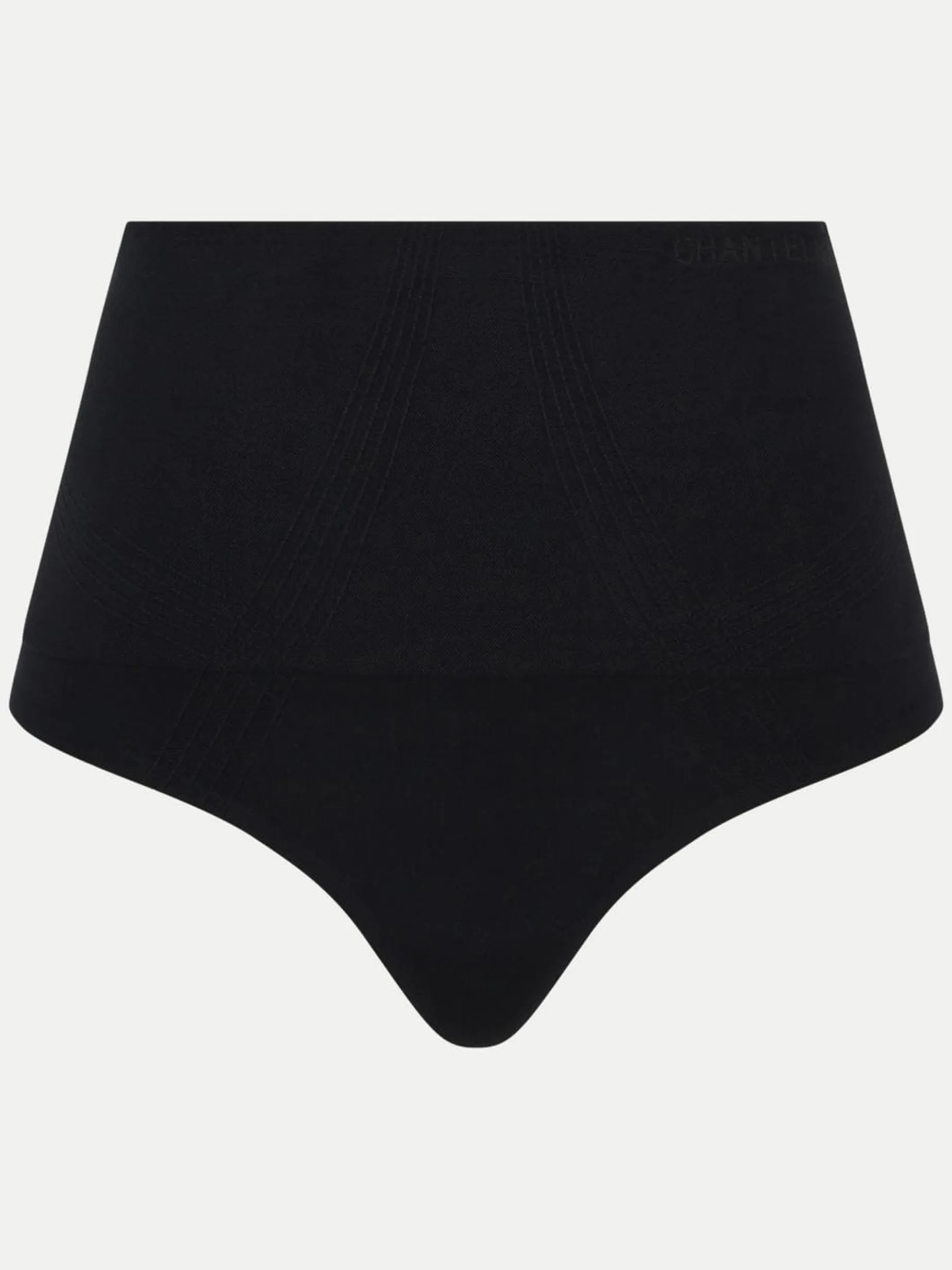 High waist Thong - Sort