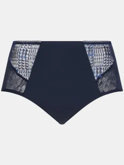 Høj talje slip - Sailing blue