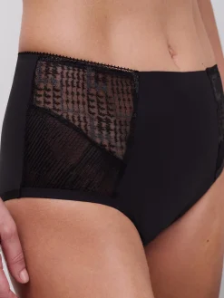 Høj talje slip - Sort
