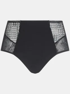 Høj talje slip - Sort