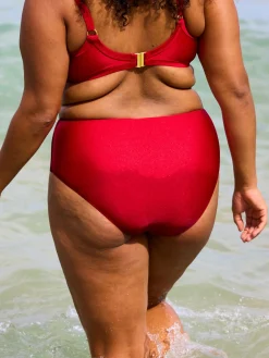 Højtaljet bikinitrusse - Candy Apple