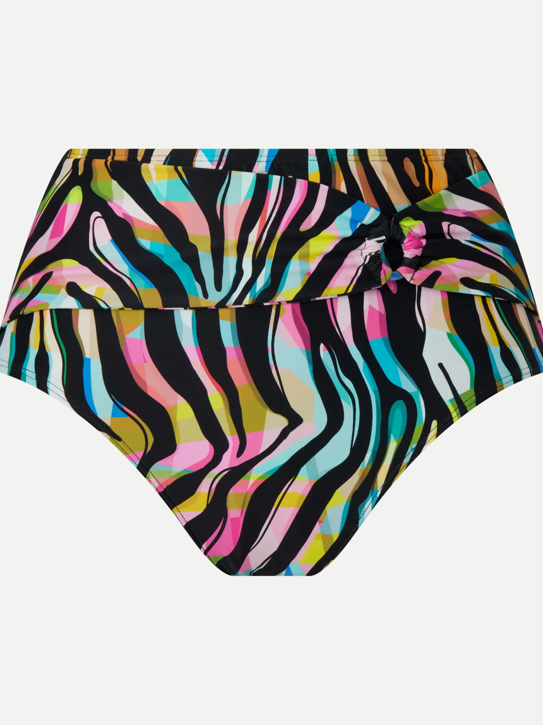 Højtaljet bikinitrusse - Colored zebra