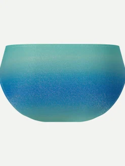 Højtaljet bikinitrusse - Green blue gradient