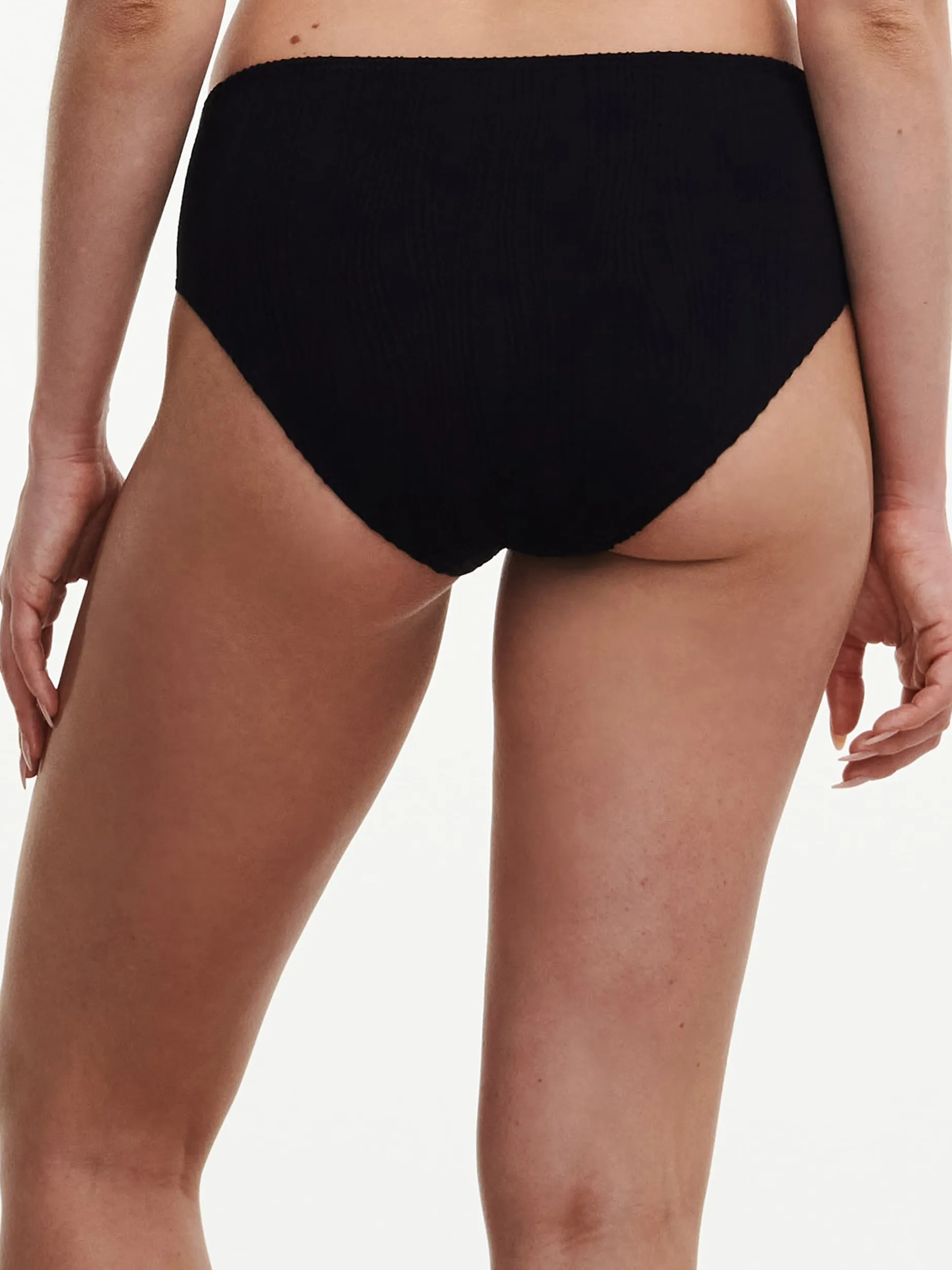 Højtaljet bikinitrusse - Sort