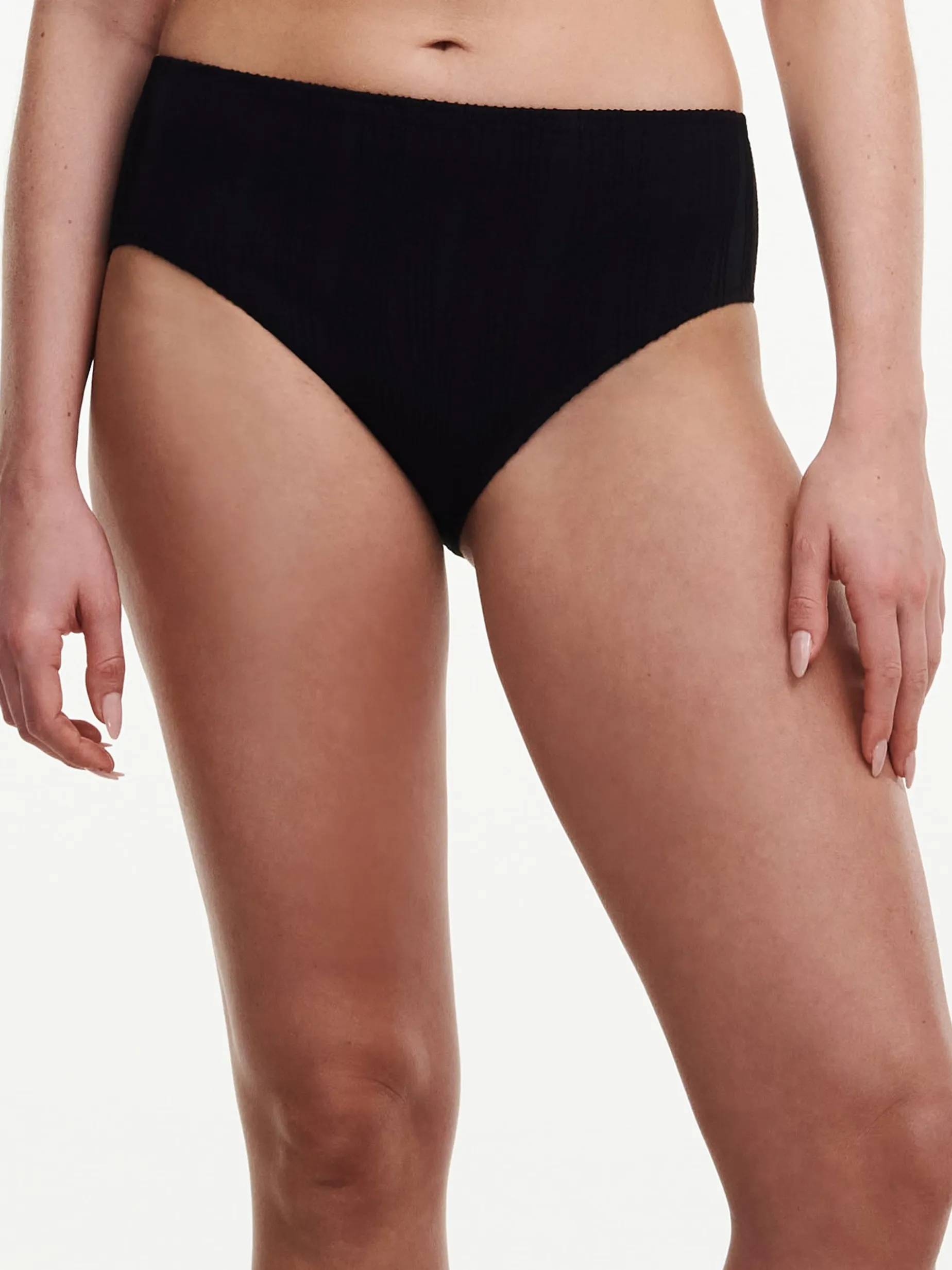Højtaljet bikinitrusse - Sort