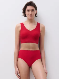 Højtaljet string - one size - Poppy Red