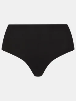 Højtaljet string - one size - Sort