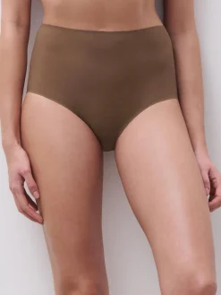 Højtaljet trusse - one size - Mocca
