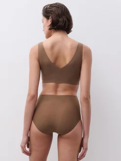 Højtaljet trusse - one size - Mocca