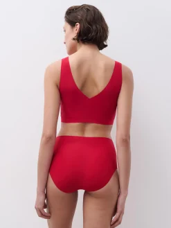 Højtaljet trusse - one size - Poppy Red