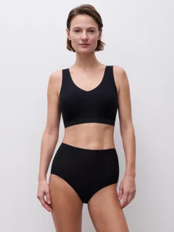 Højtaljet trusse - one size - Sort