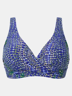Ikke-polstret bikini-top - Blue snake