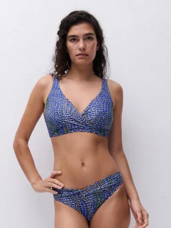 Ikke-polstret bikini-top - Blue snake