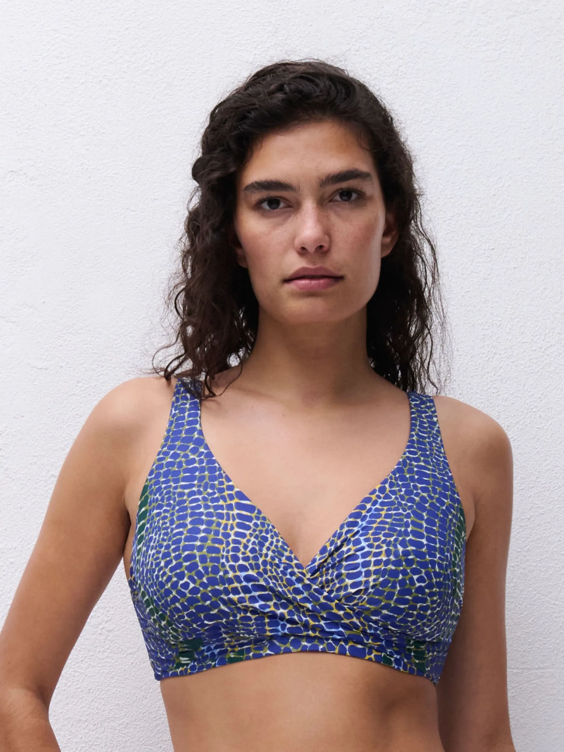 Ikke-polstret bikini-top - Blue snake
