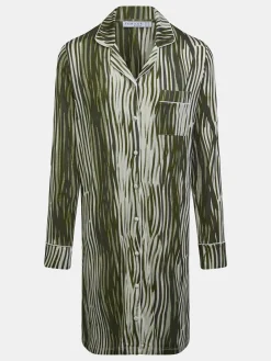 Langærmet natkjole - Green Lines
