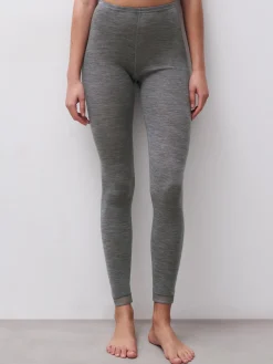 Leggings - 100% merinould - Heather grey