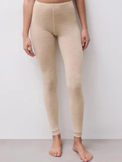 Leggings - 100% merinould - Heather nude
