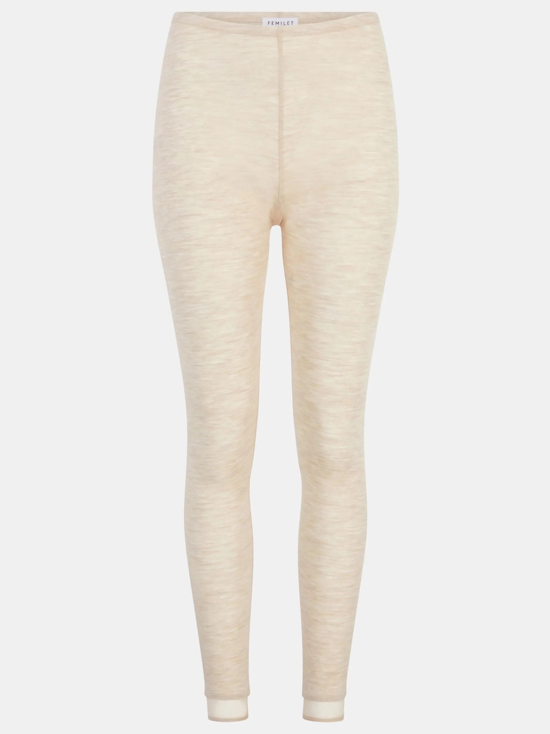 Leggings - 100% merinould - Heather nude