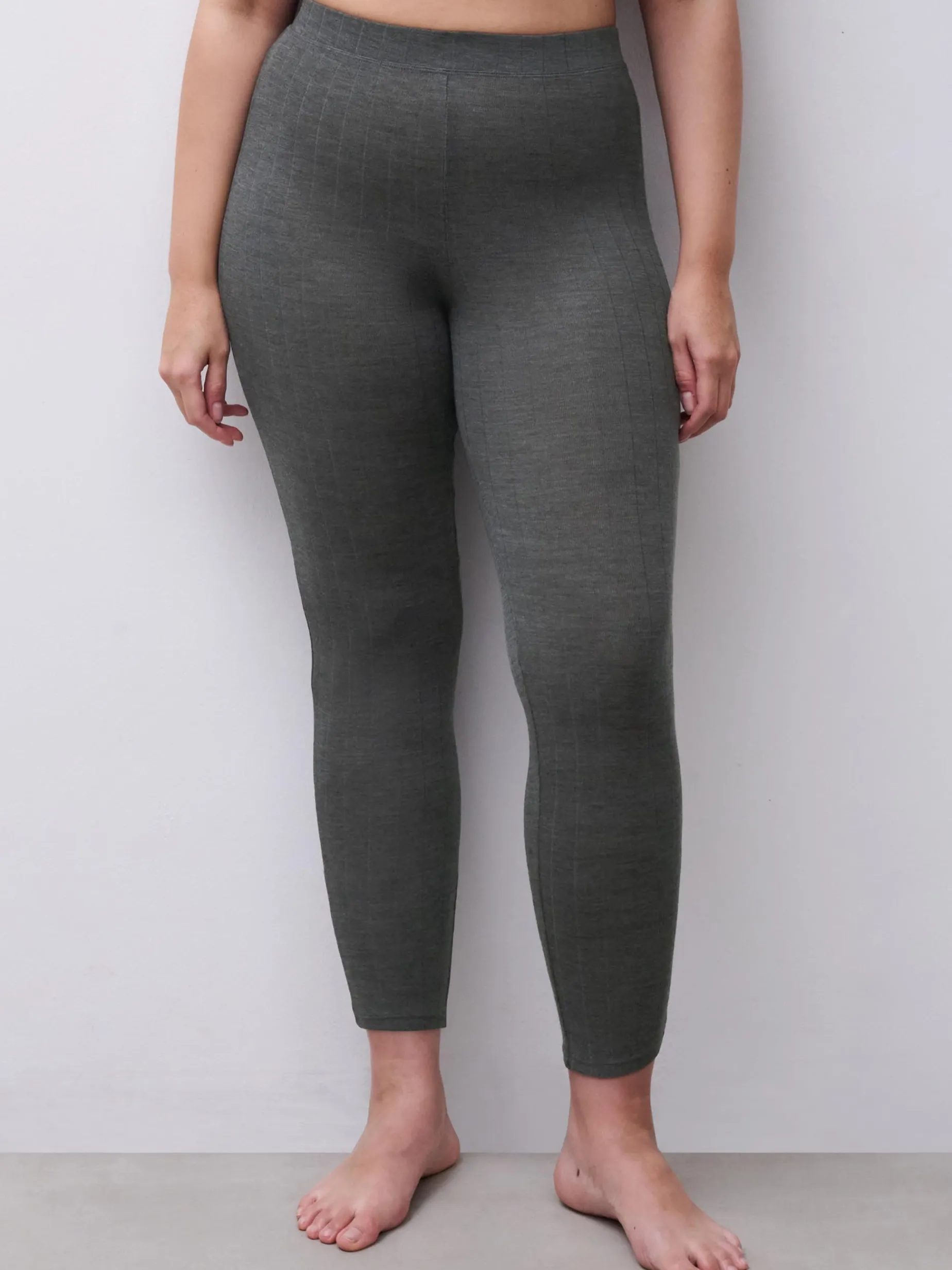 Leggings - merinould og silke - Slate Grey