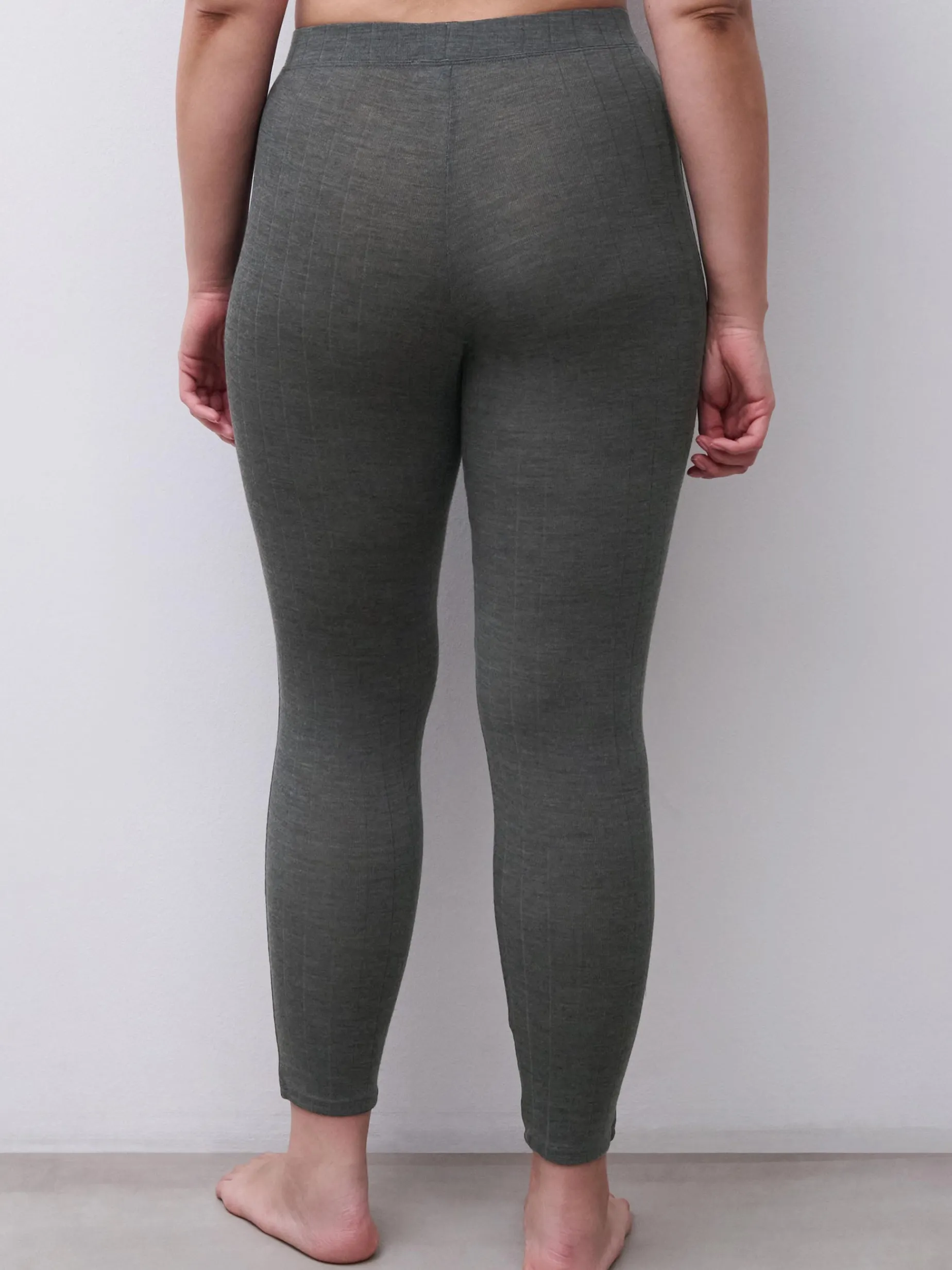 Leggings - merinould og silke - Slate Grey