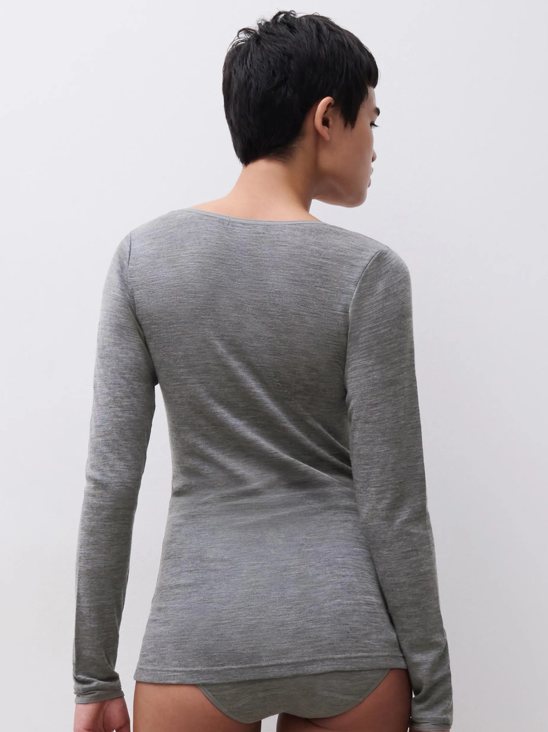 Maxi trusse - 100% merinould - Heather grey