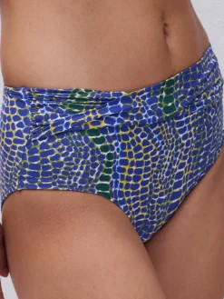 Midterste bikinibukser - Blue snake