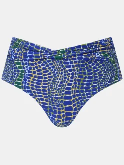 Midterste bikinibukser - Blue snake