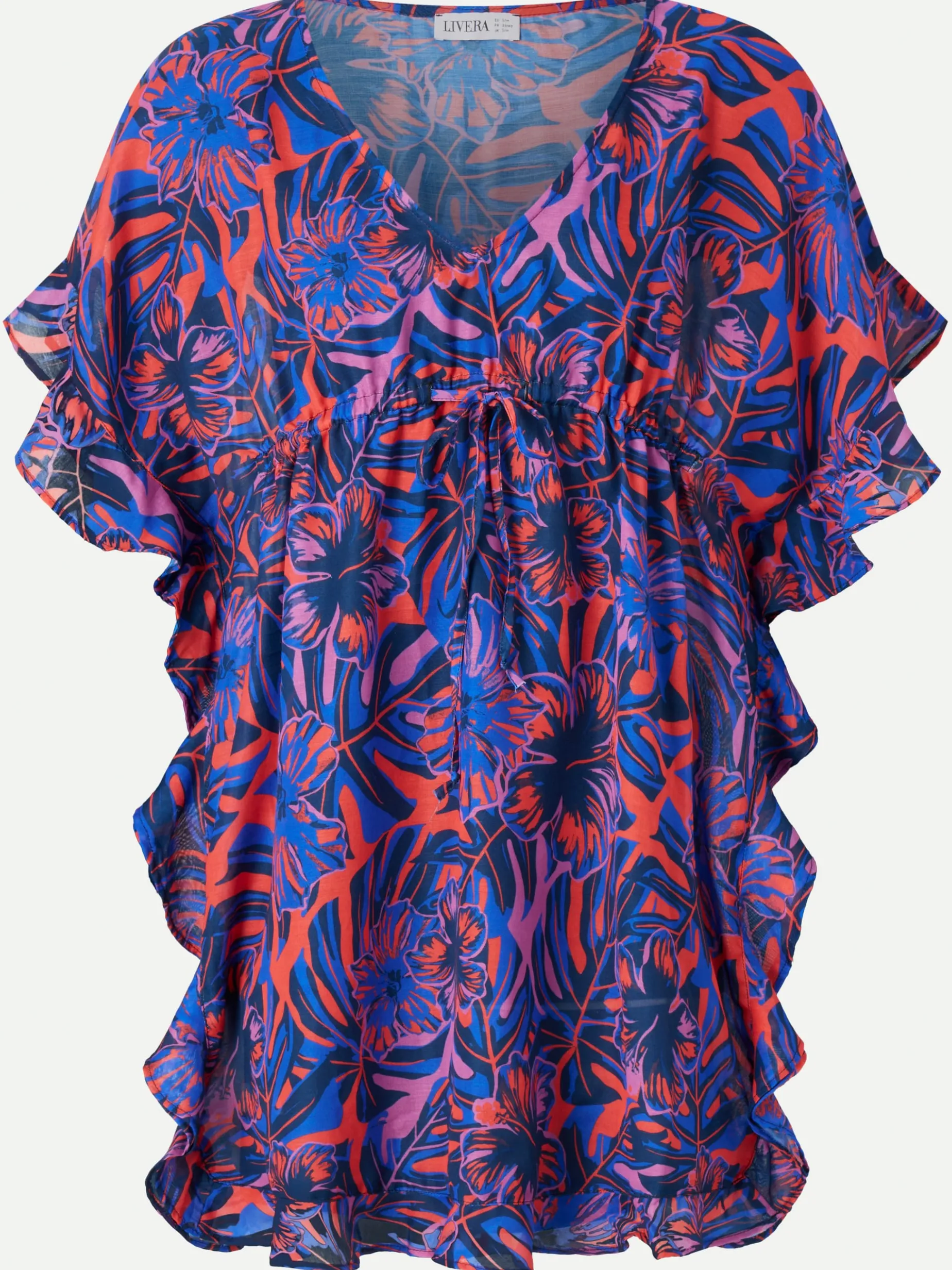 Mirre kaftan - Orange hibiscus