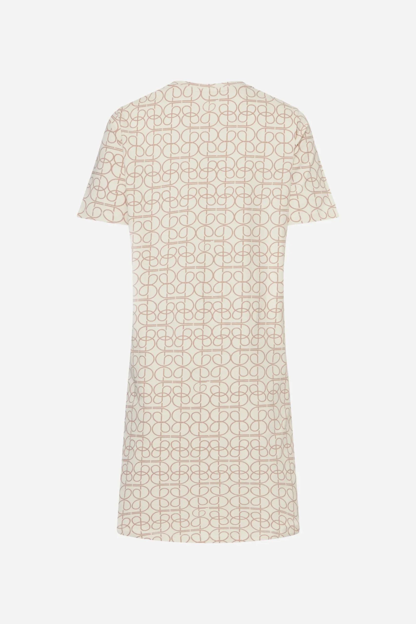 Natkjole med korte ærmer - Beige Curves