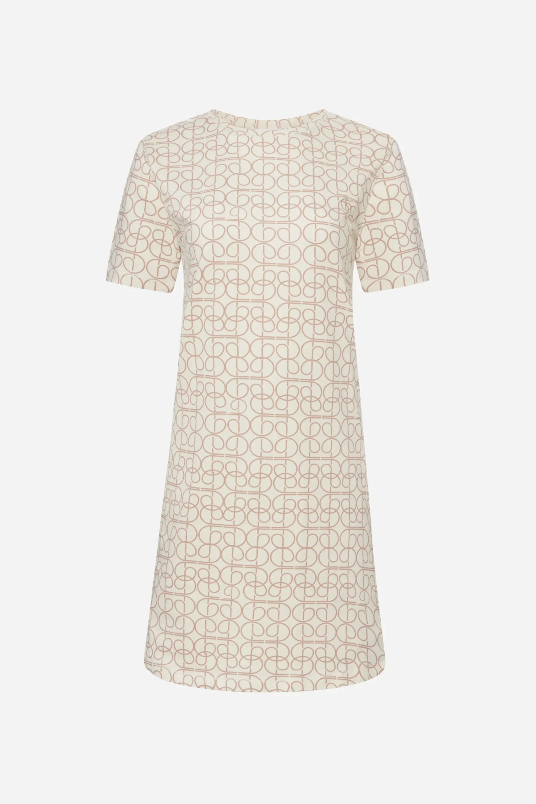 Natkjole med korte ærmer - Beige Curves