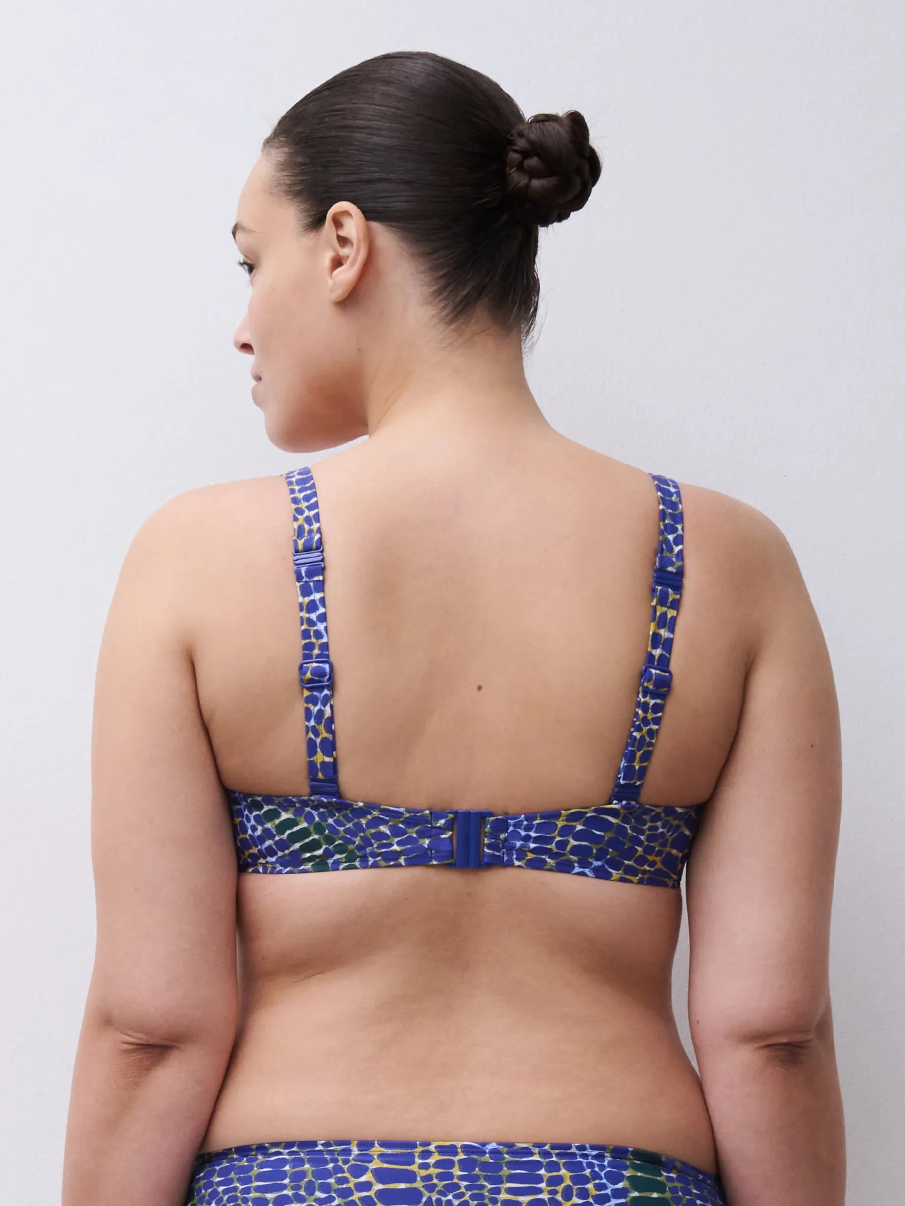 Polstret bikini-top - Blue snake