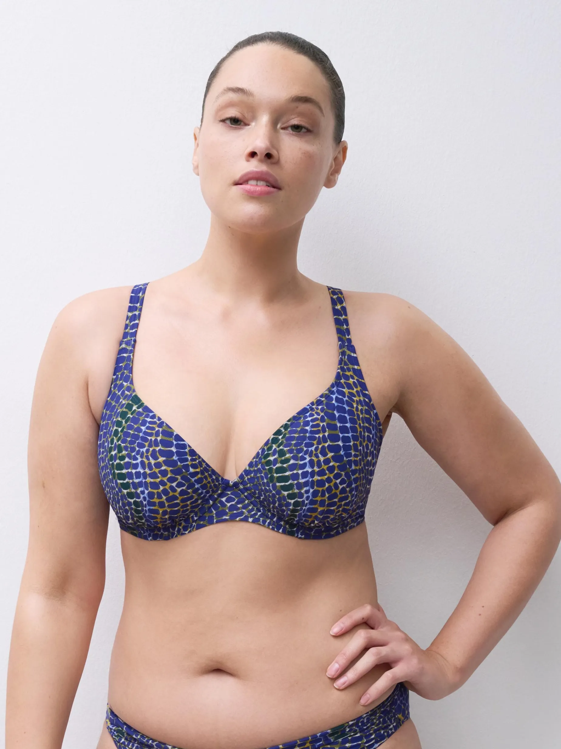 Polstret bikini-top - Blue snake
