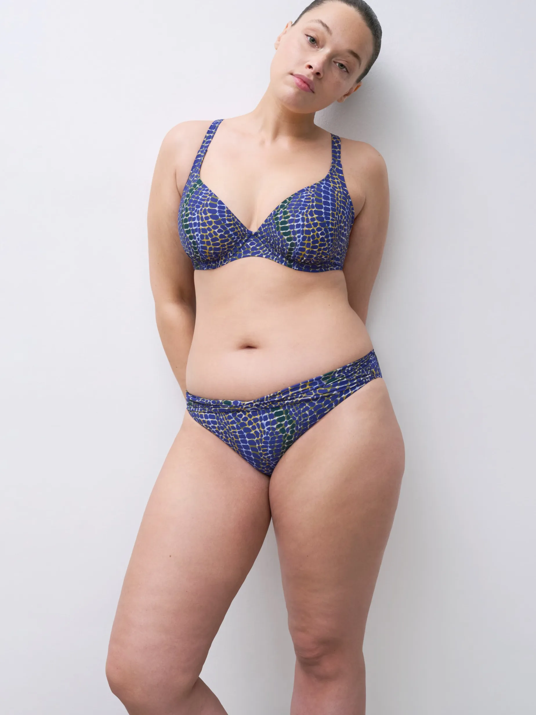 Polstret bikini-top - Blue snake