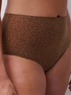 SOFTSTRETCH - Højtaljet Trusse - Wild Brown